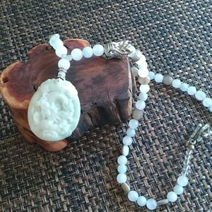 White Jade Dragon Pendant